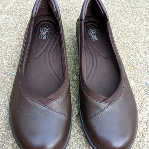 Women's Bass Brown Leather Shoes Size 8W NWOT